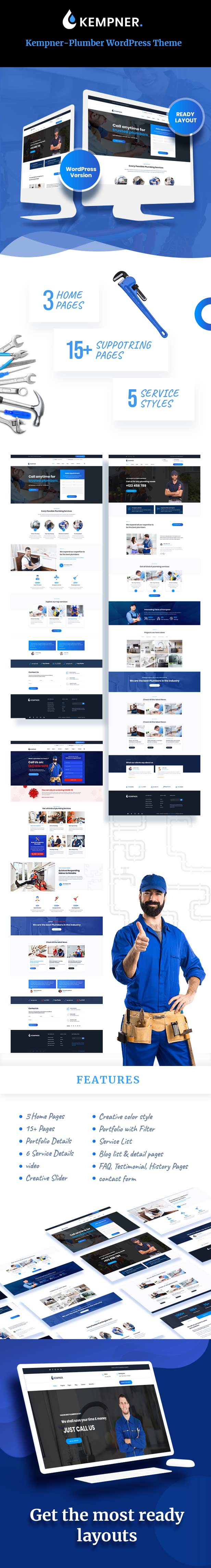 Kempner - Plumber WordPress Theme - 2